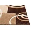 Echo Shapes Circles Ivory Beige Brown Modern Geometric Comfy Casual