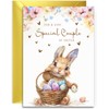 Special Couple Easter Card - Bunny with Easter Eggs Design