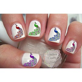 Peacock Nail Art Decals