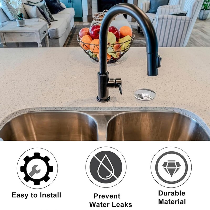 Pack of 2 Sink Kitchen Tap Hole Cover, Metal Sink