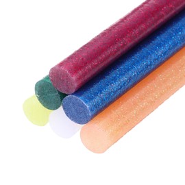 uxcell 6pcs Glitter Hot Glue Sticks 0.43 inch x 4 inch Large Glue Sticks, 100 x 11mm Multicolor