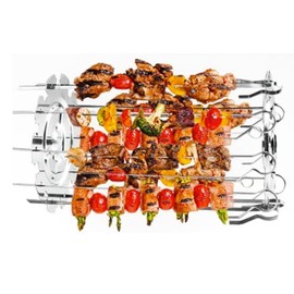 BridgePro Stainless Steel Rotating Rotisserie Kebab Skewer
