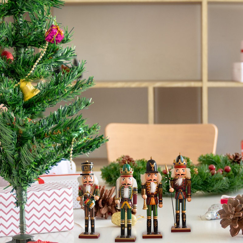 Christmas Wooden Nutcracker Figures 12 inch Nutcracker Ornament Christmas Decorations