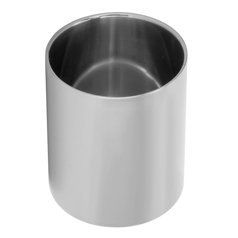 Stainless Steel Pencil Cup Holder Desk Organizer Flower Vases Pen
