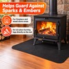 Fire-Resistant Fireplace Hearth Mat for Floor Protection – Non-Slip Fiberglass