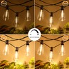 Brightever Dimmable Outdoor String Lights with Remote, 3 Colors in