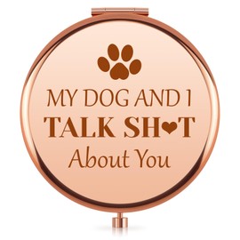 Vadaka Dog Gifts for Women Dog Lovers Compact Mirror for Purse Dogs Owners Dogs Moms Gift Fur Mama Gifts Pet Owner Gift for Mom Girlfriend Sister Bestie Christmas Birthday Present for Women Friend
