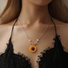 5PCS Sunflower Jewelry Set for Women Daisy Sunflower Dangle Earrings