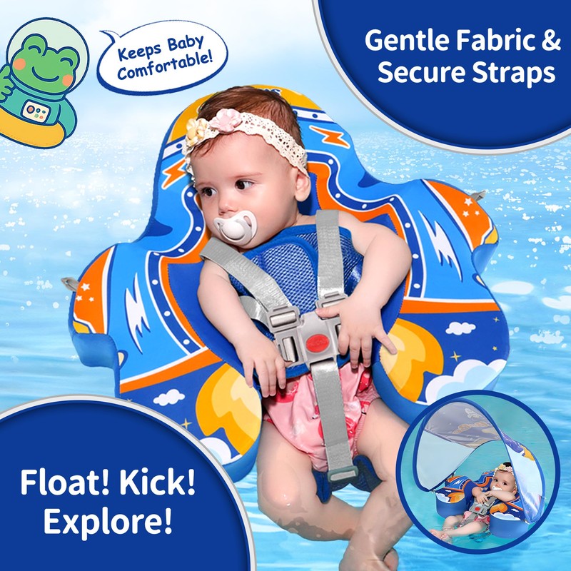 ROHSCE Baby Beach Float with Canopy 1 Year Old Pool