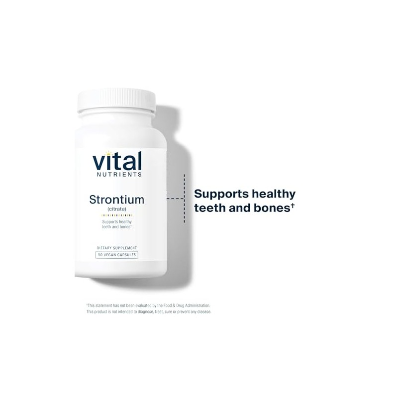 Vital Nutrients Strontium Citrate 227 Soporta Dientes Huesos Saludables Cápsulas