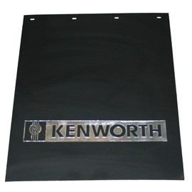Kenworth 24" x 30" Black & Silver Poly Semi Truck Mud Flaps-Pair