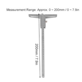 Depth Caliper 0.02 mm, Measuring Device Angle Caliper Measuring Device Angle Caliper Measuring Device Angle Caliper High Accuracy Micrometer Measuring Tool Stainless Steel Chrome Vernier Caliper