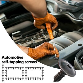 Self Tapping Screws for Metal, Mudguard Bumpers Self Tapping Screws, Precise Exterior Accessories Pack Car Fastening Tool for Home Workshop Adults
