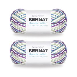 Bernat Handicrafter Cotton Big Ball Fruit Punch Yarn - 2 Pack of 340g/12oz - Cotton - 4 Medium (Worsted) - 608 Yards - Knitting/Crochet