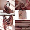 ANKOMINA Women's Watercolor Floral Print Hijab Scarf Soft Muslim Head