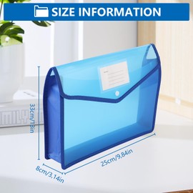 JMIATRY 9 Stück Dokumententasche A4, Dokumentenmappe A4 Kunststoff, Sammelmappen Projektmappen mit Druckknopf für Büro Schule Reise, 9 Farben