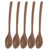 5Pcs Wooden Spoons Burr Free Sturdy Durable Light Heat Resistant
