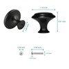 ZONBANG 12PCS Cabinet Dresser Drawer Knobs, Black Kitchen Cabinet Knobs,