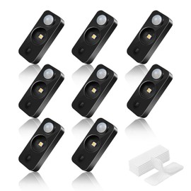 NIEGNOWOO LED Motion Sensor Puck Lights, Rechargeable Cabinet Lights, Stick on Wireless LED Night Light for Closet, Drawer, Shelf, Under Cabinet, Warm White 8Pack, USB Charging Cord Included