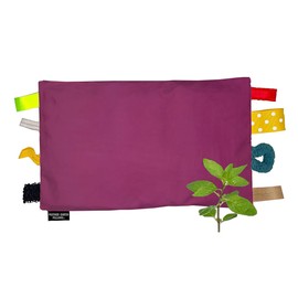 Mother Earth Pillows Weighted Sensory Lap Pad with Flax Seeds, 1.5 lbs, Refresh Herbal Blend - Velvet Magenta