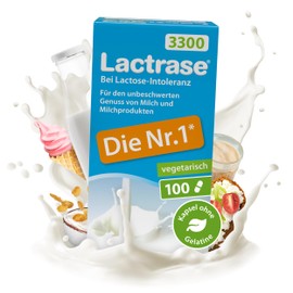pro natura Lactrase 3300 vegetarisch – 100 Lactase Kapseln bei Lactose-Intoleranz, für den unbeschwerten Genuss von Milch und Milchprodukten