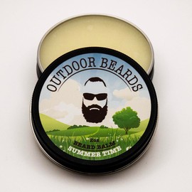 Outdoor Beards Beard Balm | 2 oz Cleansing Balm for Beards Short or Long | Beard Conditioner for Men | Essential Moisturizer for Every Man's Beard | Leave Hair and Skin Healthy (Summertime)