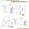 8 PCS Clear Cabinet Door Organizer Bins with Adhesive Hooks,