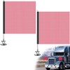Upgrade 18" x 18" Red Mesh Safety Flags with Rubber