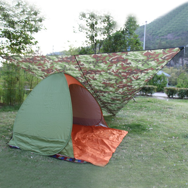 Super Large Sunscreen Camping Awning Portable Windproof Triangle Canopy Outdoor