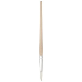 Tanis 00296 Taklon White Artist Brush, #6 Size, 3/16" Diameter x 11/16" Trim, 7-1/2" Overall Length (Pack of 12)
