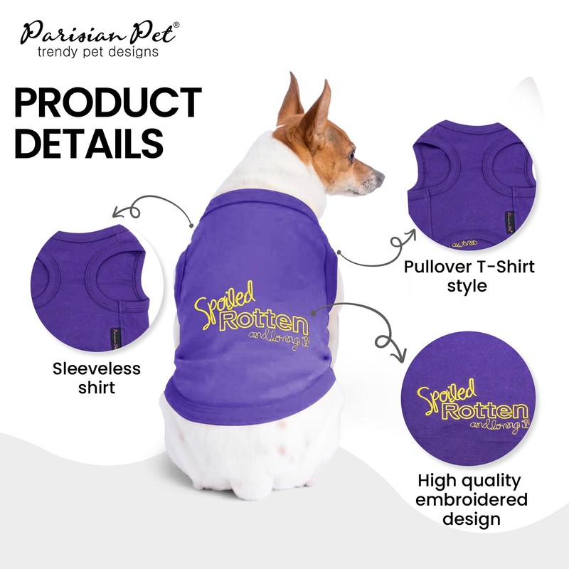 Parisian Pet Spoiled Rotten T-Shirt, Large