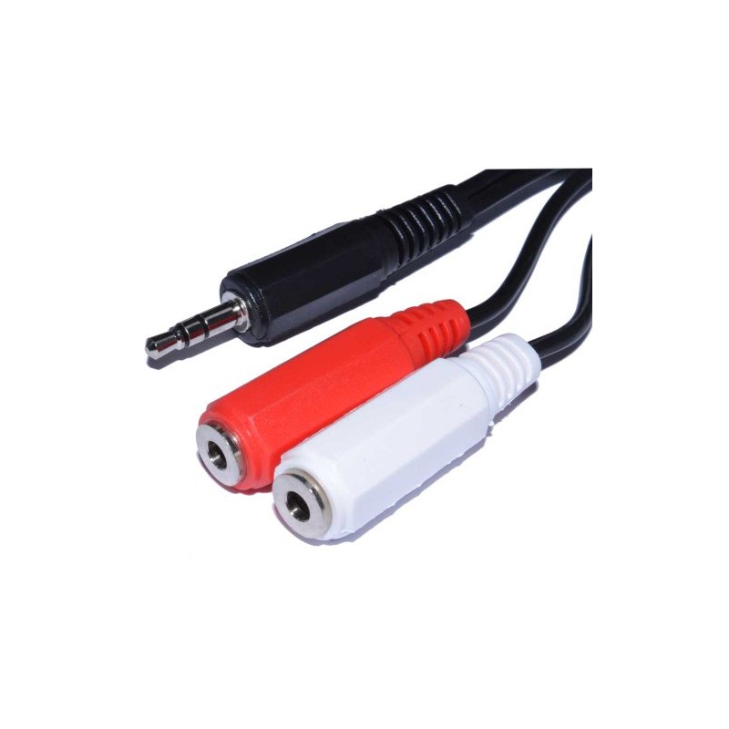 kenable 3.5mm Stereo Jack Plug to Twin 3.5mm Mono Sockets