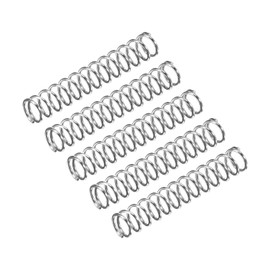 QUARKZMAN Compression Spring 304 Stainless Steel 7 mm AD 0.8 mm Wire Size 40 mm Free Length Silver Tone Pack of 5