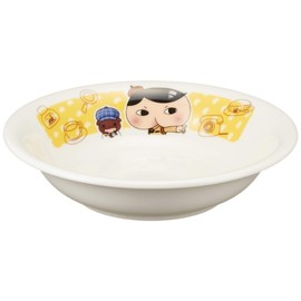 Oshiri Tante 804113 Fruit Plate (Deep Plate), Diameter 5.9 inches (15 cm), Children's Tableware, White