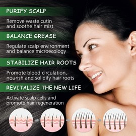 GOFLORDEN Rosmarinöl Haare, Rosmarinöl ätherisches öl für das Wachstum von Augenbrauen und Wimpern, Stimuliert das Haarwachstum, Stärkt das Haar, Nährt die Kopfhaut, für Frauen und Männer, 60 ml