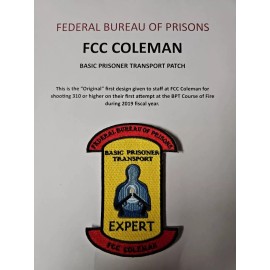FEDERAL BUREAU OF PRISONS BASIC PRISONER TRANSPORT PATCH