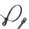 50 x Black Screw Mount Cable Ties 150mm x 3.6mm