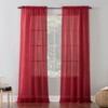 No. 918 Erica Crinkled Voile Sheer Rod Pocket Curtain Panel,