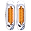 Pair 16LEDs Taillight Electroplated Trim Side Marker Auto External Lamps