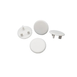 3 Hole ABS Socket Proofing Outlet Cover Safer for Babies Firmer Fixing Dust and (New Thin British-White)