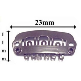 snap clips Extension Toupee Wig weft Snap Clips Wireless Mic Light Brown 23MM 24 pack