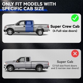 TNMT 6.5" Running Boards for Ford F-250 F-350 F-450 F-550 1999-2016 Super Duty Crew Cab, Side Steps for Truck, Ridge Pattern Mirror Stainless Steel Nerf Bars