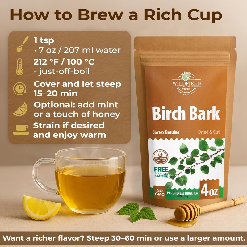 4 oz. Birch Bark Herbal Tea (Betulae Gemmae) – 113g