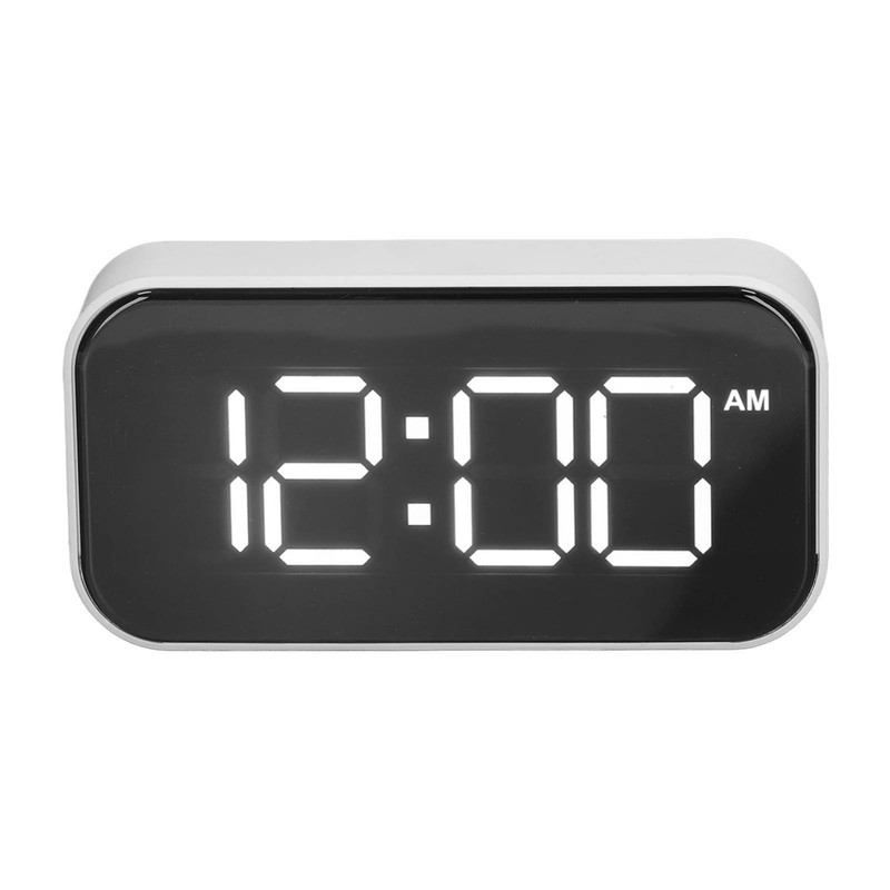 Digital Alarm Clock Large Number USB Rechargeable Mirror Electronic Desktop