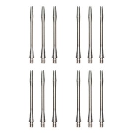 RED DRAGON Plain Aluminium Medium Dart Shafts - 4 sets per pack (12 shafts in total)
