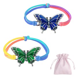 Sugeru Horse Girl Gift, 2 Pieces Mood Bracelet Girls (Temperature Colouring) with 1 x Jewellery Bag, Party Bag Children's Birthday Gifts for Girls, Friendship Bracelet, Aluminium