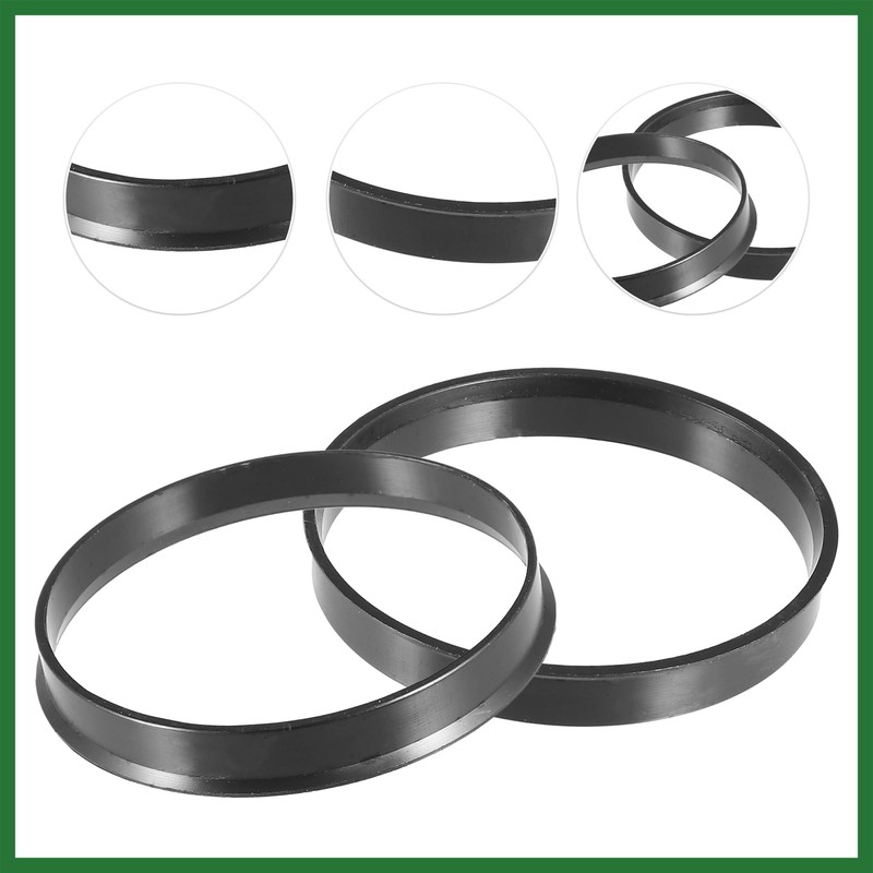 Motoforti 70.1mm to 66.1mm Universal Car Hub Centric Rings Black