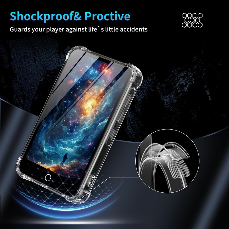 MECHEN H1 Pro MP3 Player Case, Clear Case for Mp3