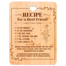 Luvart House Warming Gifts for Friends - Best Friend Birthday Gifts Idea, Bamboo Engraved Chopping Board Gifts, Christmas Housewarming Wedding Gifts for Friends, Friendship Gifts for Women