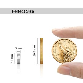 Neodymium Magnet, Extra Strong for Fridge Whiteboard Office Crafts Mini Round Magnets Heavy Duty (10mm×3mm, 60 Pcs)